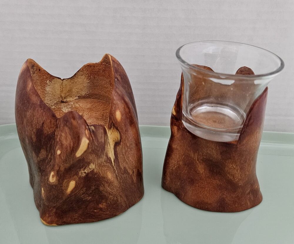 Hand Crafted Cypress Knee Candle Holders